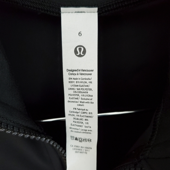 NWT LULULEMON DEFINE JACKET CROPPED BLACK SIZE 6 NULU - Picture 3 of 8